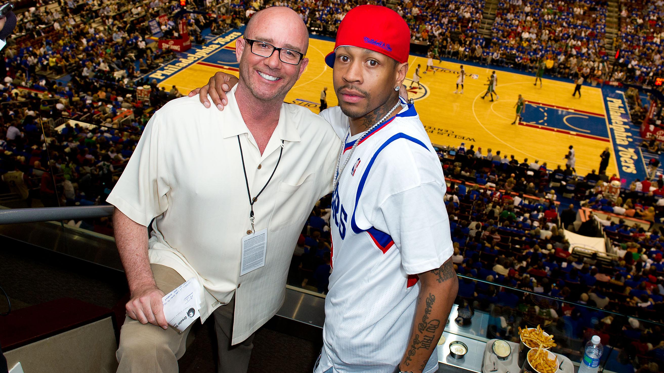 Allen Iverson Welcomes Back 76ers PA Announcer Matt Cord for LeBron James' 1st Season in New Video