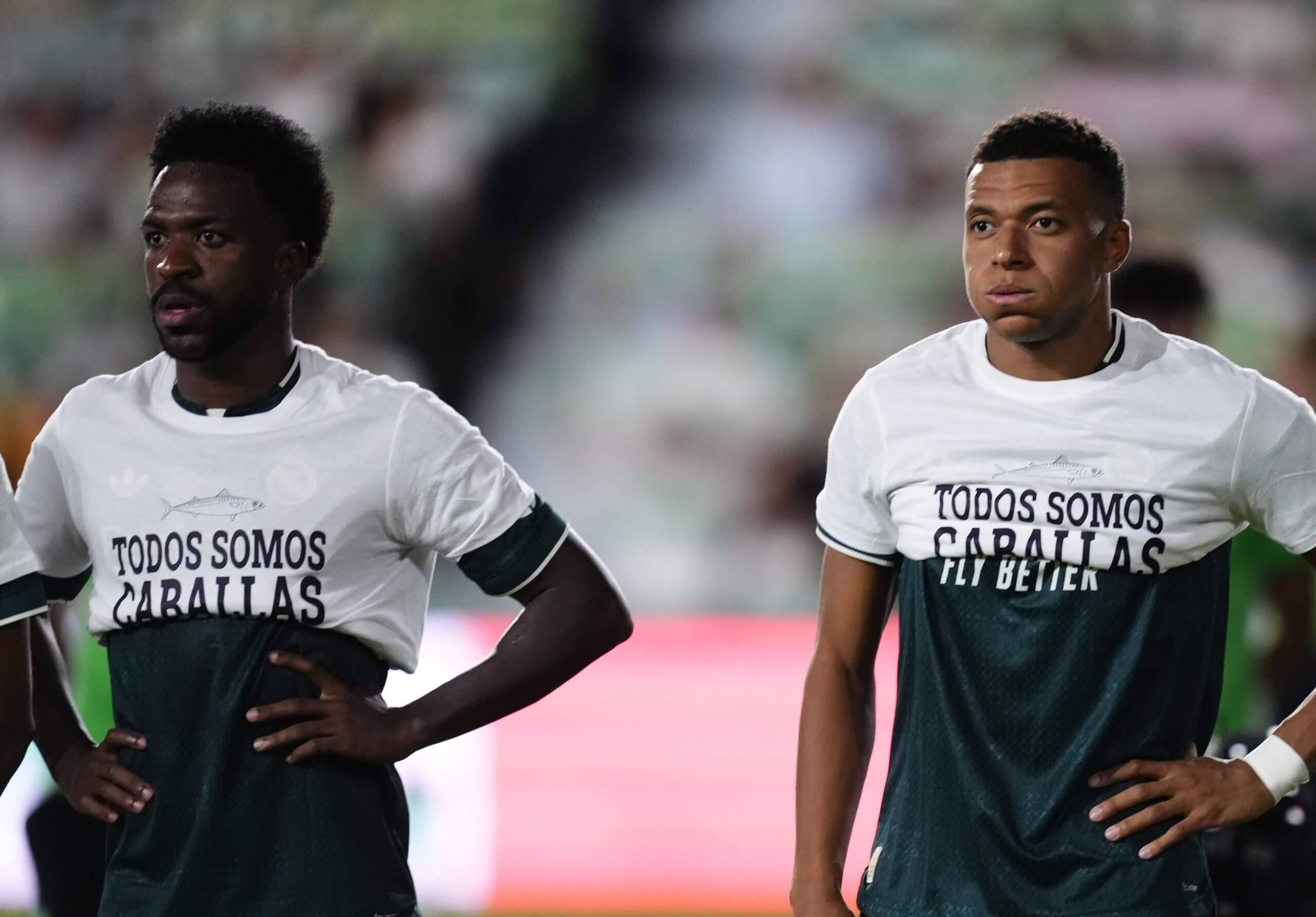 Kylian Mbappe, Vinicius Jr and Ibrahima Konate hide Real Madrid's message of support for Ceuta